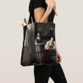 Vermeer - Lady Een brief schrijven met haar Maid Tote Bag (Dichtbij)