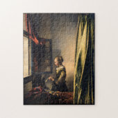 Vermeer - Meisje dat een brief leest bij een open Legpuzzel (Verticaal)