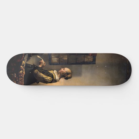 Vermeer - Meisje dat een brief leest bij een open Persoonlijk Skateboard (Horizontaal)