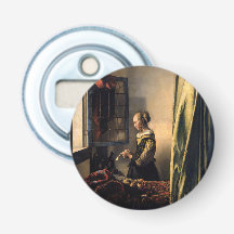 Vermeer - Meisje leest een brief in een open venst