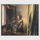 Vermeer - Meisje leest een brief in een open venst Cadeaupapier (Vlak)
