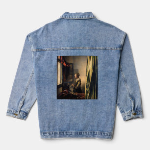 Vermeer - Meisje leest een brief in een open venst Denim Jacket