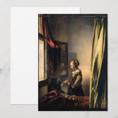 Vermeer - Meisje leest een brief in een open venst Kaart (Voorkant / Achterkant)