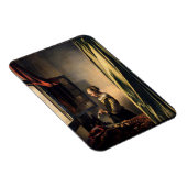 Vermeer - Meisje leest een brief in een open venst Magneet (Rechterzijde)