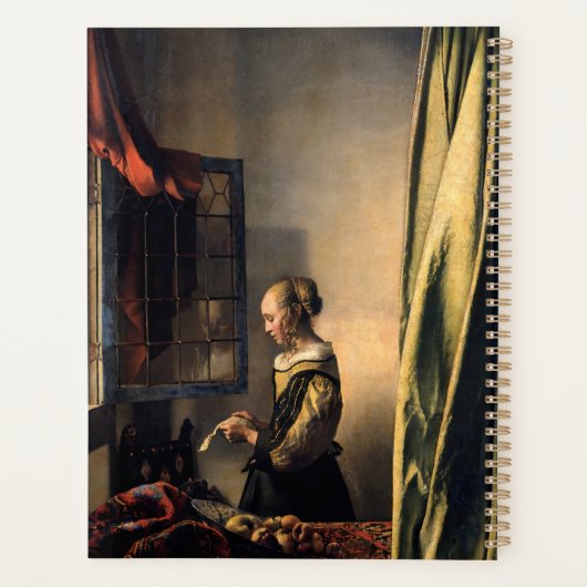 Vermeer - Meisje leest een brief in een open venst Planner (Achterkant)