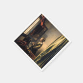 Vermeer - Meisje leest een brief in een open venst Servet (Hoek)