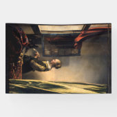 Vermeer - Meisje leest een brief in een open venst Spandoek (Horizontaal)