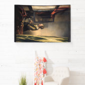 Vermeer - Meisje leest een brief in een open venst Spandoek (Insitu)