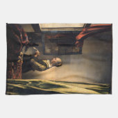 Vermeer - Meisje leest een brief in een open venst Theedoek (Horizontaal)