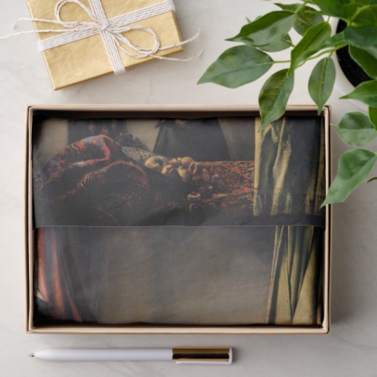 Vermeer - Meisje leest een brief in een open venst Tissuepapier (Geschenk)