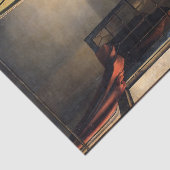 Vermeer - Meisje leest een brief in een open venst Tissuepapier (Detail)