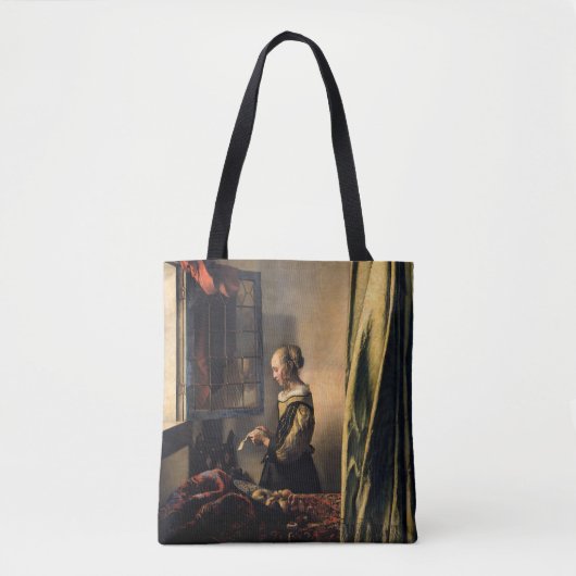 Vermeer - Meisje leest een brief in een open venst Tote Bag (Voorkant)