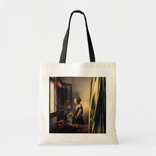Vermeer - Meisje leest een brief in een open venst Tote Bag (Voorkant)