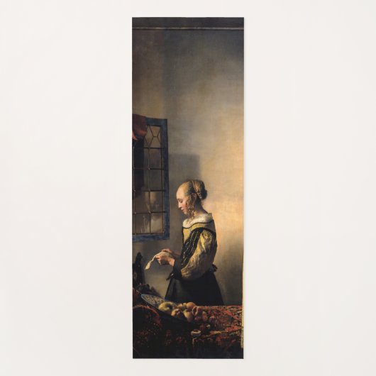 Vermeer - Meisje leest een brief in een open venst Yogamat (Voorkant)
