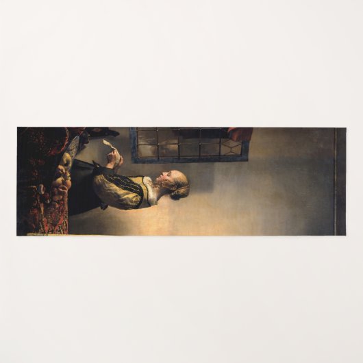 Vermeer - Meisje leest een brief in een open venst Yogamat (Voorkant (horizontaal))