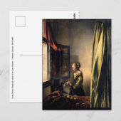 Vermeer - Meisje lezend brief bij open raam Briefkaart (Voorkant / Achterkant)