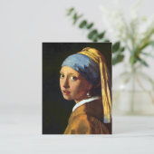 Vermeer - Meisje met de parel Briefkaart (Staand voorkant)