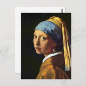 Vermeer - Meisje met de parel Briefkaart (Voorkant / Achterkant)