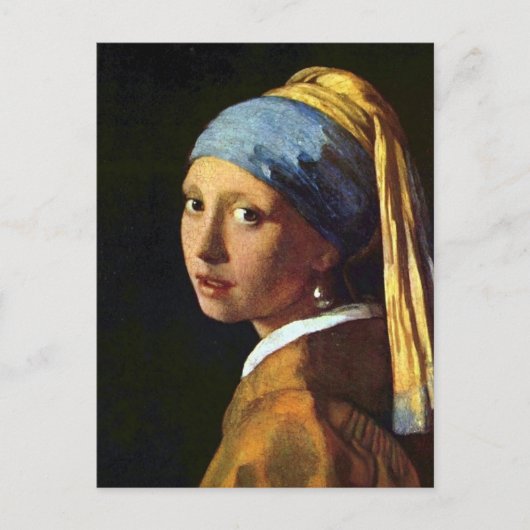 Vermeer - Meisje met de parel Briefkaart (Voorkant)
