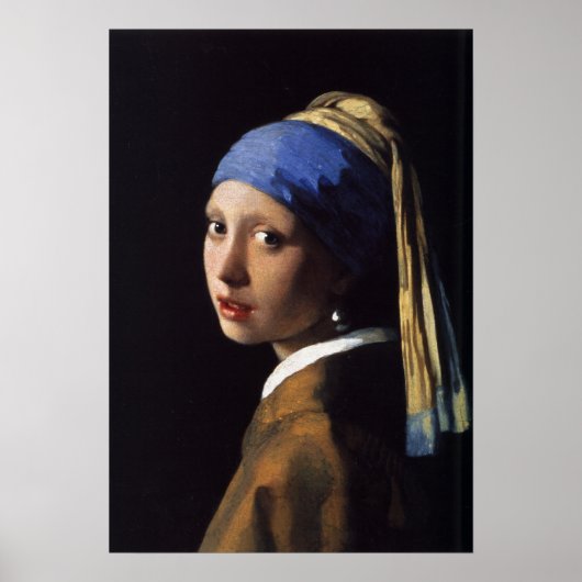 Vermeer - Meisje met de parel - kunst Poster (Voorkant)