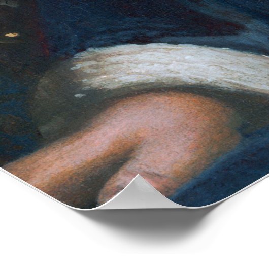 Vermeer - meisje met een fluit 1670 poster (Hoek)