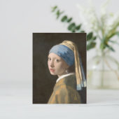 VERMEER Meisje met een parel Briefkaart (Staand voorkant)