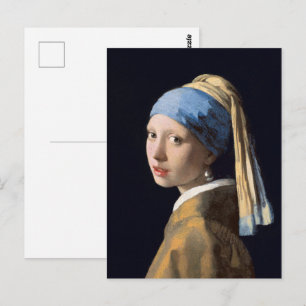 Vermeer Meisje met een parel Fijne Kunst Briefkaart