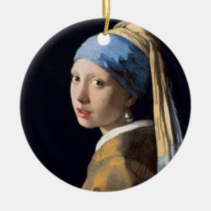 Vermeer Meisje met een parel Fijne Kunst Keramisch Ornament