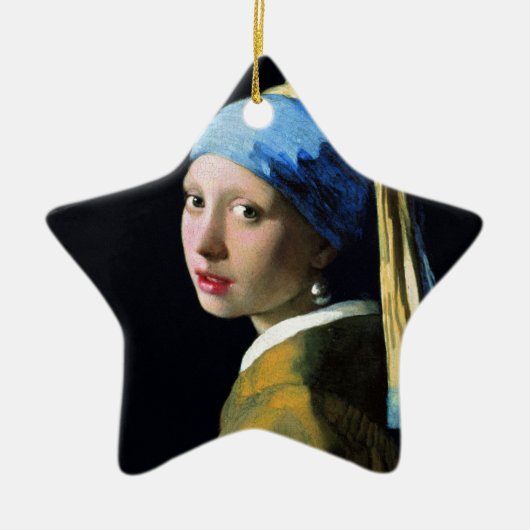 Vermeer - Meisje met een parel Keramisch Ornament (Voorkant)
