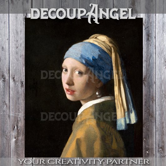 Vermeer- Meisje met een Parel Oorbel Decoupage Tissuepapier