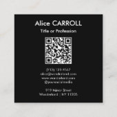 Vermeer - Meisje met een parel - QR-code Vierkante Visitekaartje (Achterkant)