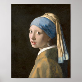 Vermeer - Meisje met een parelaarde (1665) Poster