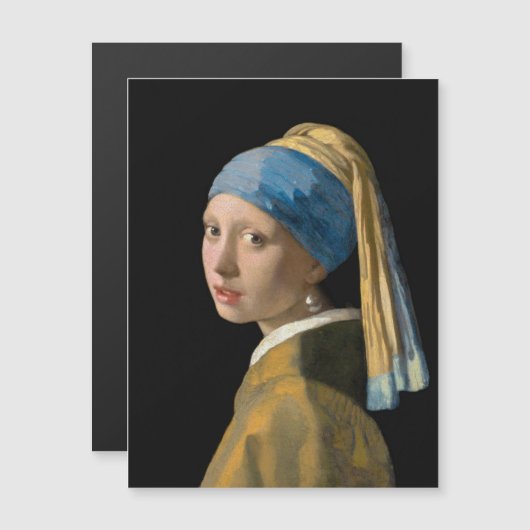 Vermeer - Meisje met een pareltje die Magnetische (Voorkant / Achterkant)