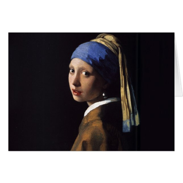 Vermeer Meisje Parel Oorbel Masterpiece Schilderen (Voorkant Horizontaal)