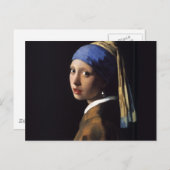 Vermeer Meisje Parel Oorbel Masterpiece Schilderen Briefkaart (Voorkant / Achterkant)