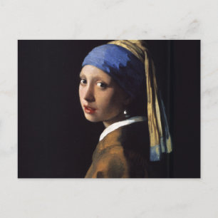 Vermeer Meisje Parel Oorbel Masterpiece Schilderen Briefkaart