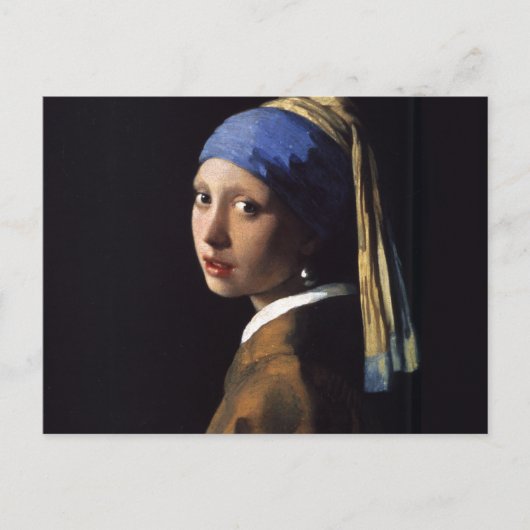Vermeer Meisje Parel Oorbel Masterpiece Schilderen Briefkaart (Voorkant)