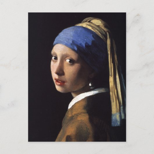 Vermeer Meisje Parel Oorbel Masterpiece Schilderen Briefkaart (Voorkant)