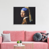 Vermeer Meisje Parel Oorbel Masterpiece Schilderen Canvas Afdruk (Insitu (Woonkamer))