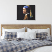 Vermeer Meisje Parel Oorbel Masterpiece Schilderen Canvas Afdruk (Insitu (Slaapkamer))