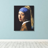 Vermeer Meisje Parel Oorbel Masterpiece Schilderen Canvas Afdruk (Insitu (Houten vloer))