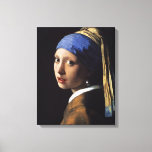 Vermeer Meisje Parel Oorbel Masterpiece Schilderen Canvas Afdruk