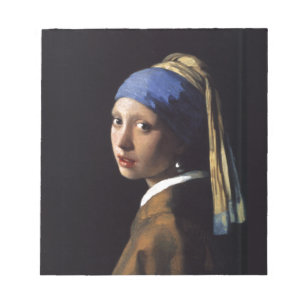 Vermeer Meisje Parel Oorbel Masterpiece Schilderen Notitieblok