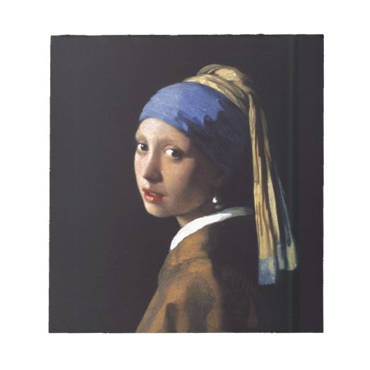 Vermeer Meisje Parel Oorbel Masterpiece Schilderen Notitieblok (Voorkant)