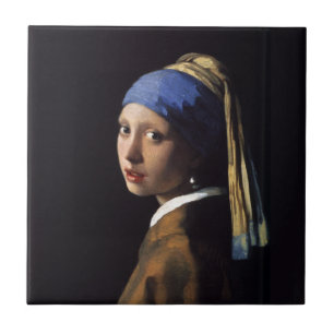 Vermeer Meisje Parel Oorbel Masterpiece Schilderen Tegeltje