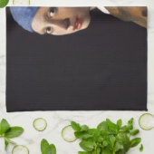 Vermeer Meisje Parel Oorbel Masterpiece Schilderen Theedoek (Gevouwen)