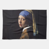 Vermeer Meisje Parel Oorbel Masterpiece Schilderen Theedoek (Horizontaal)