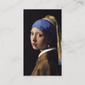 Vermeer Meisje Parel Oorbel Masterpiece Schilderen Visitekaartje (Achterkant)