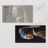 Vermeer Meisje Parel Oorbel Masterpiece Schilderen Visitekaartje (Voorkant / Achterkant)