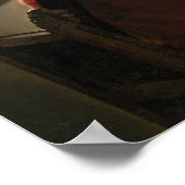 Vermeer - officier en lachen meisje 1660 poster (Hoek)